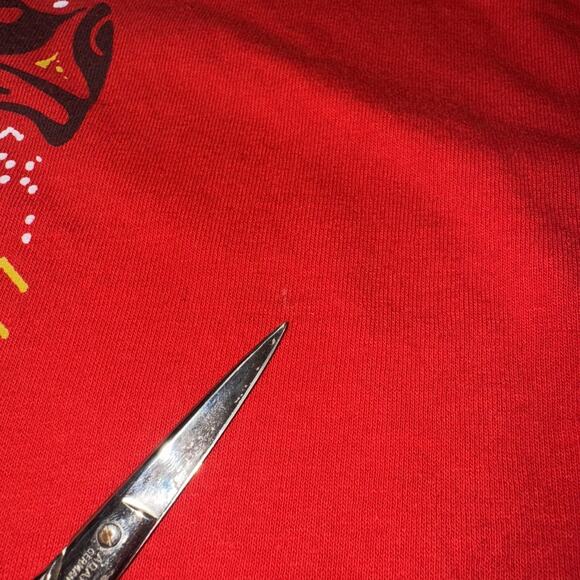 PIPELINE MENS XL HAWAIIAN SHARK CHRISTMAS GRAPHIC T-SHIRT RED COTTON - Picture 4 of 8